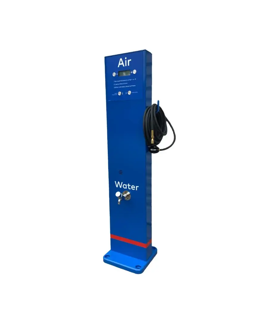 89FEP-1084 Ampol Freestanding Inflator (Tap incl, Blue w/-red stripe)