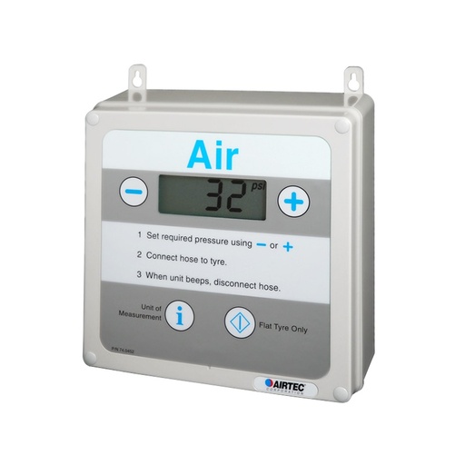 [89MDA-0035] Inflator, MDA Std Flow, Wall Mounted, Grey, Waterproof