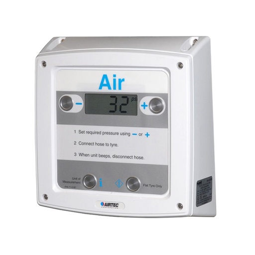 [89XDA-1167] Inflator, Std Flow, Wall Mount White, Grey Hose (89XDA)