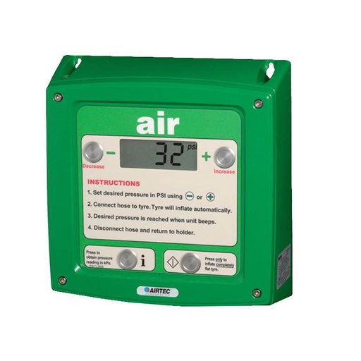 [89XDA-1014] Inflator,XDA, Std Flow, Wall Mounted,BP, hose
