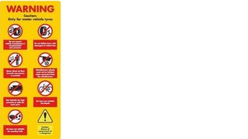 [49.7500] Decal Sticker (Grey) , Warning Inflation Shell(FEP) 